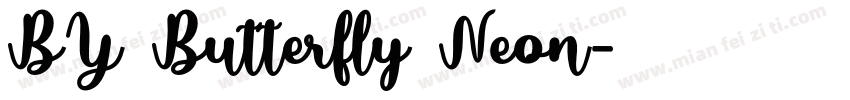 BY Butterfly Neon字体转换